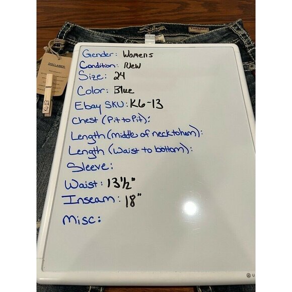 Silver Jeans Tuesday Crop Womens 24 Blue Denim Distressed Whiskered Stretch New - Picture 12 of 12